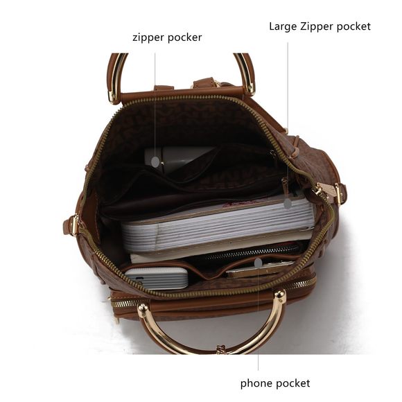 Snature Backpack, Vegan Leather Travel Bag Top-Handle Fashion UwU